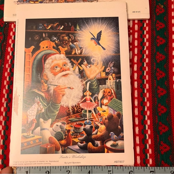 3 Lynn Bywaters & Peggy Abrams Christmas Prints Set of 3 NEW in Plastic - Picture 4 of 16